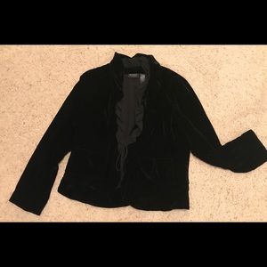 Studio dressy black velvet jacket